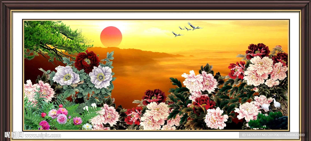 花开富贵 旭日东升