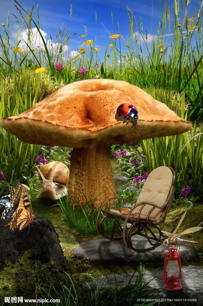 梦幻仙境蘑菇童话世界