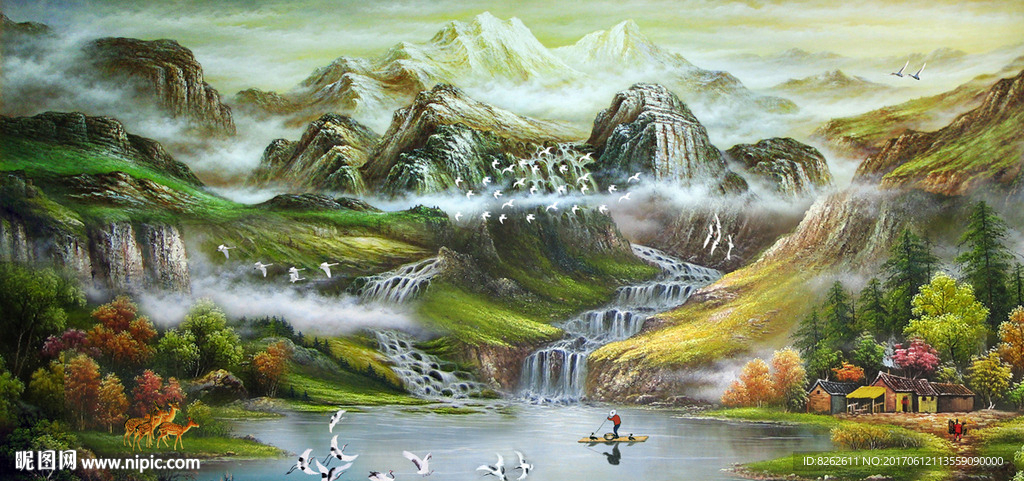 油画山水