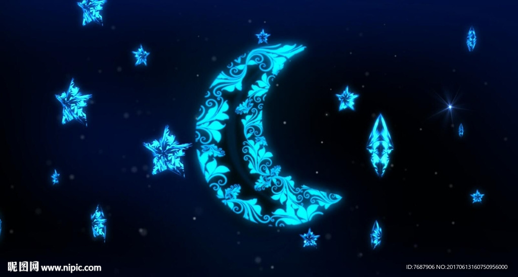 花纹星星和月亮