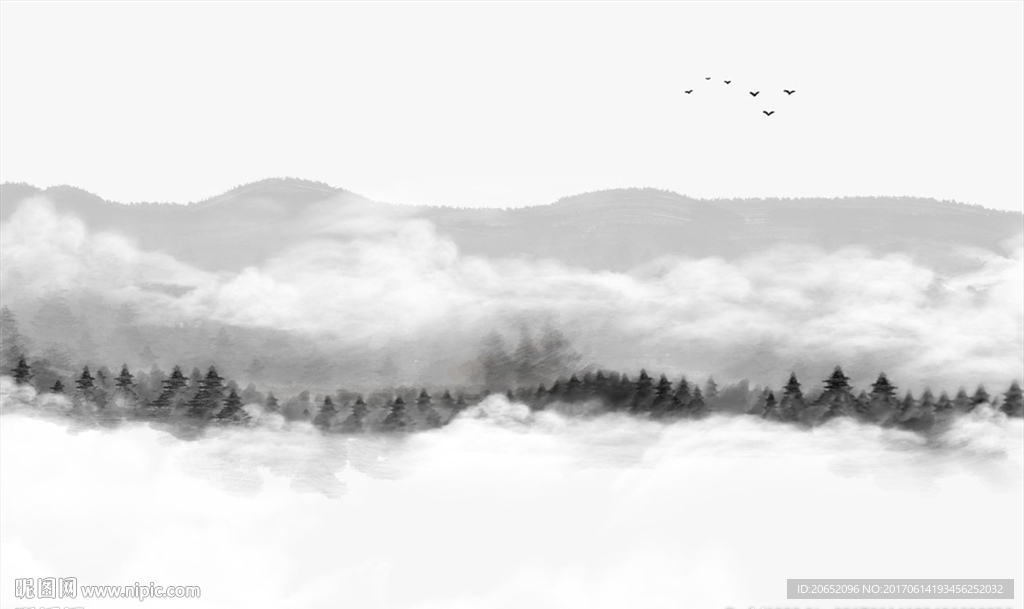 水墨山水画