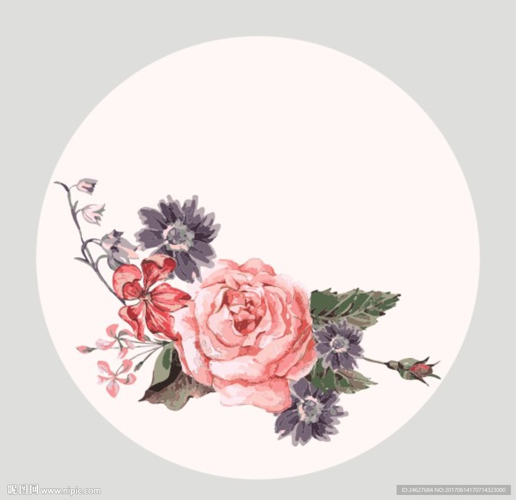 花无框画