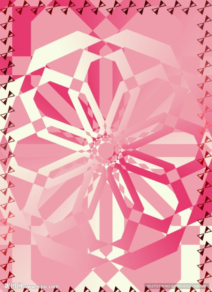 大红花朵 经营证书纹