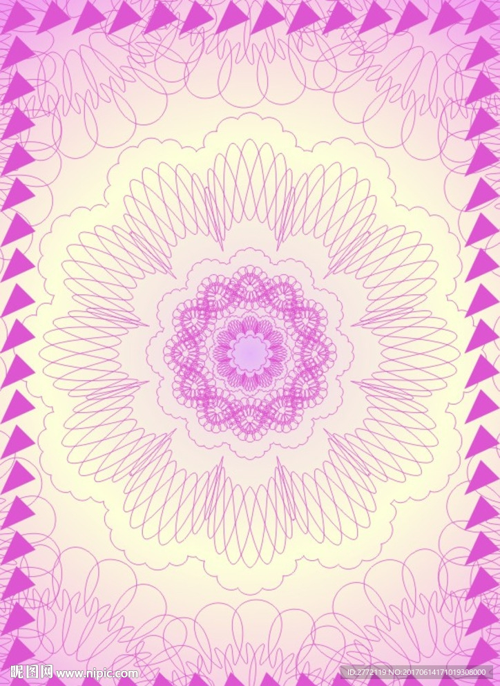 花粉佳丽 特色证书纹