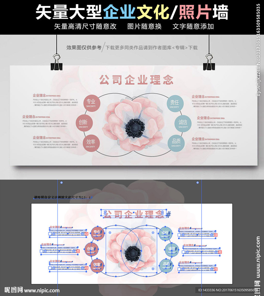 企业理念文化展板背景墙