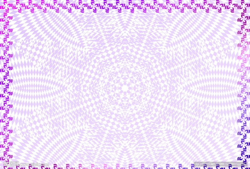 紫红花边 特色证书纹