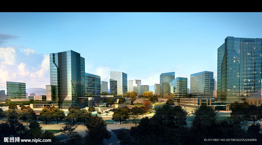 半鸟瞰建筑图