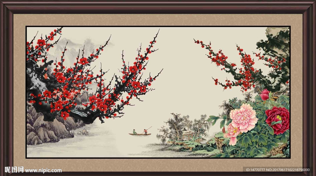 国画梅花