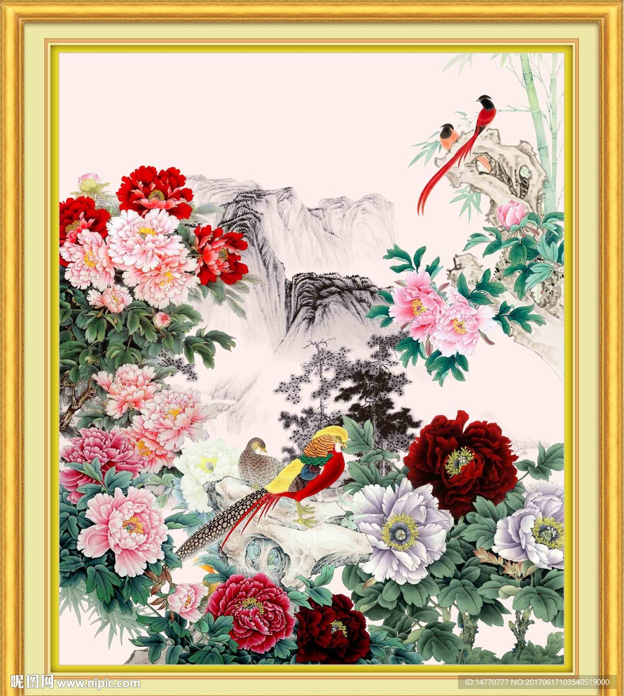 国画牡丹