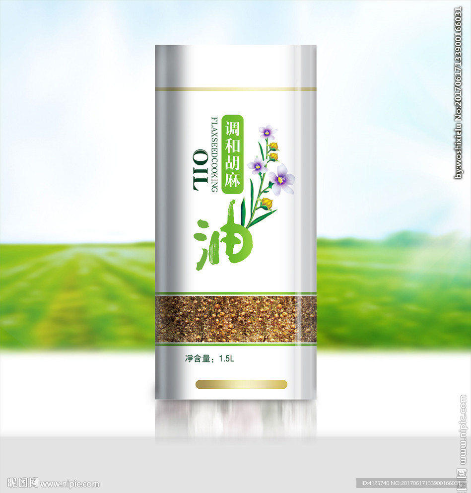 胡麻油包装设计平面分层图