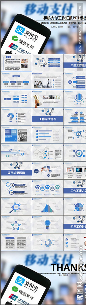 手机快捷支付动态ppt模板课件