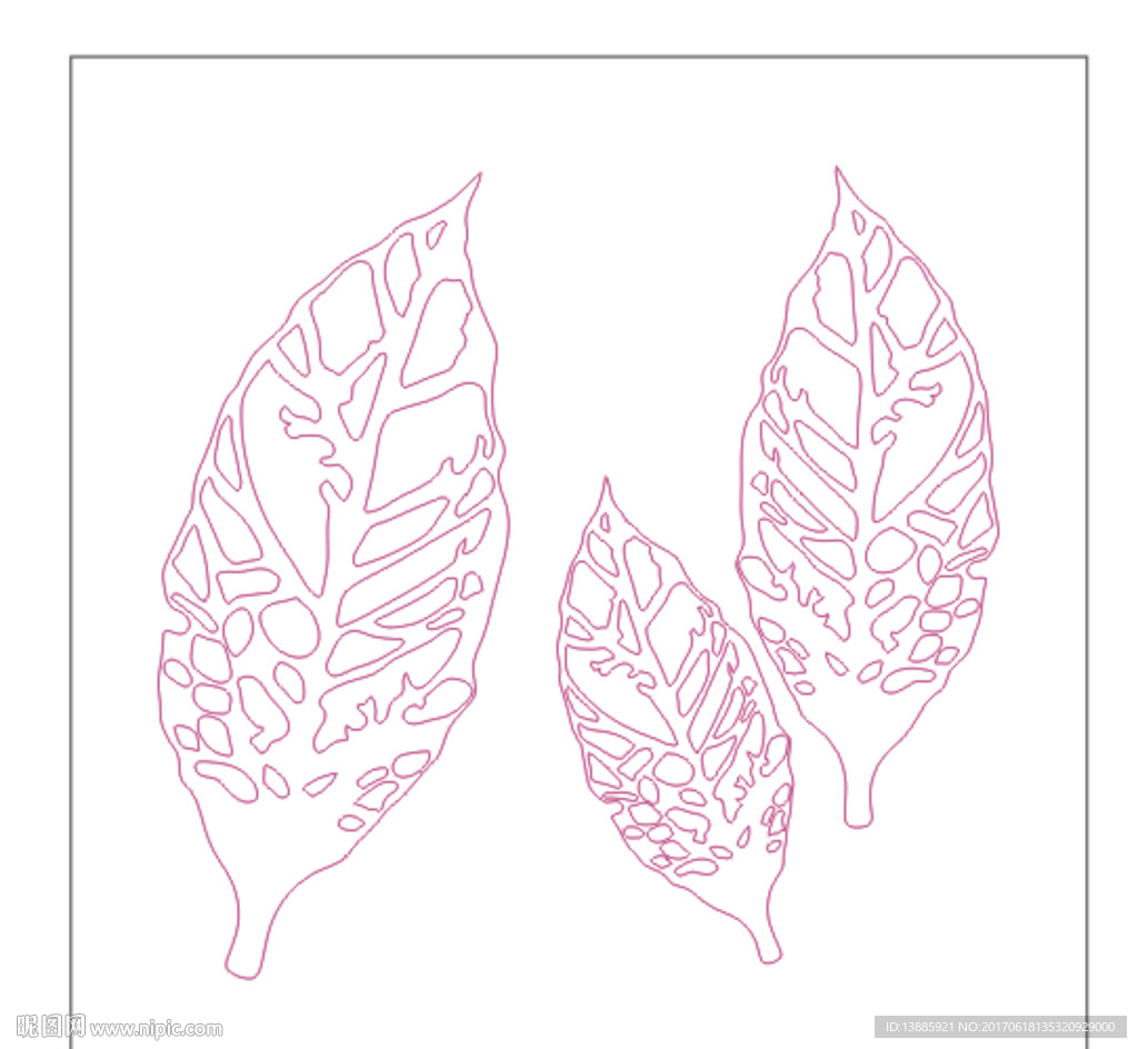 树叶装饰画