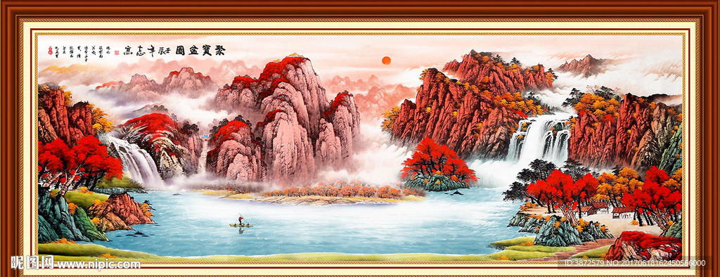 油画山水