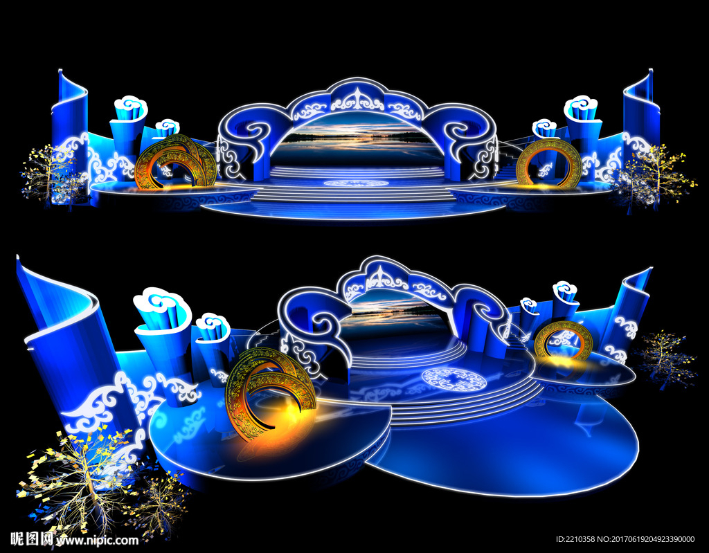 内蒙古春晚舞台模型