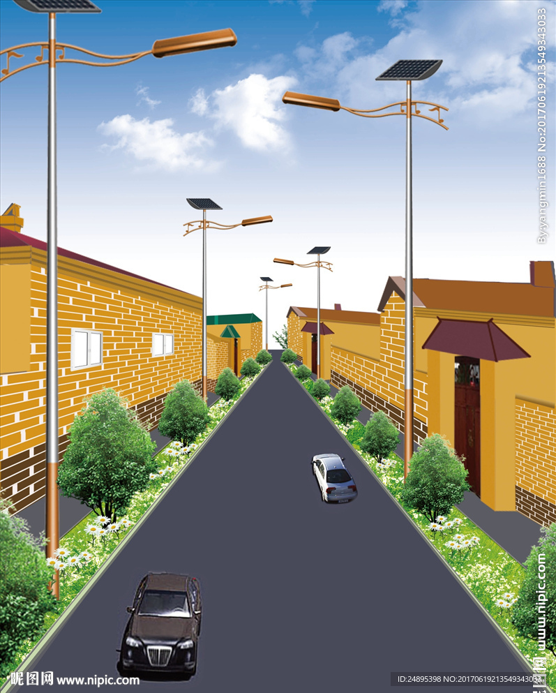 唯美街景PS分层手绘