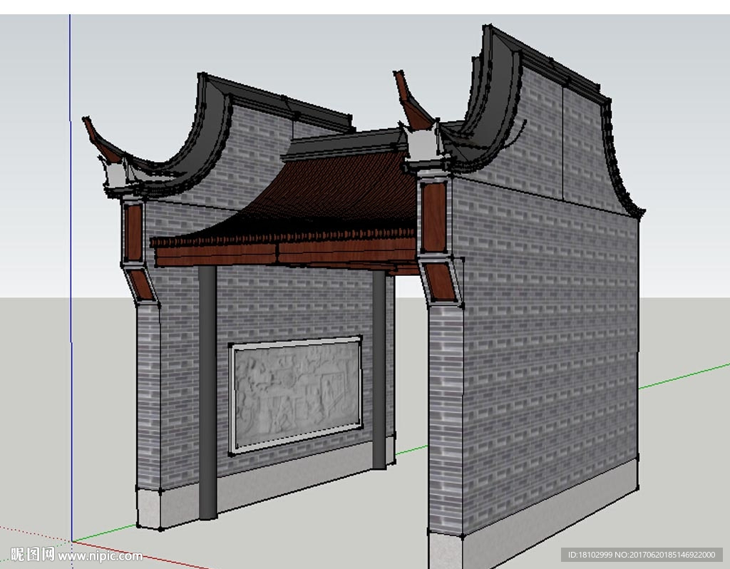 闽南建筑模型草图大师SKP