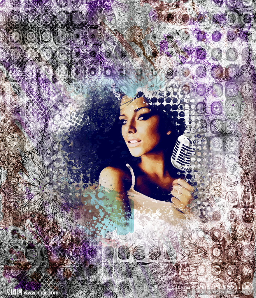 豹纹蛇纹背景美女