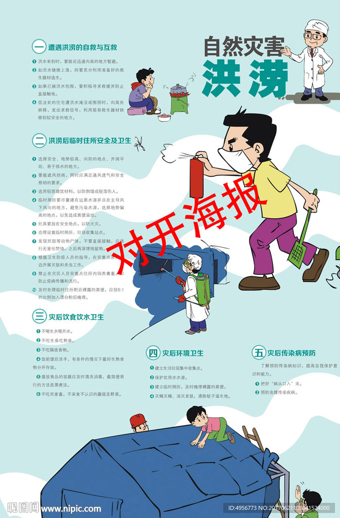 洪涝灾害海报