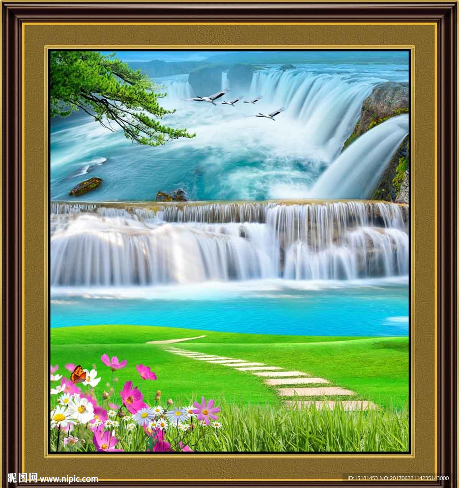 山水风景 财源滚滚