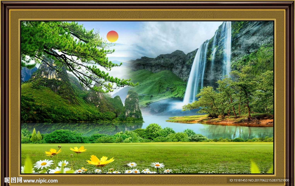 山水风景 财源滚滚