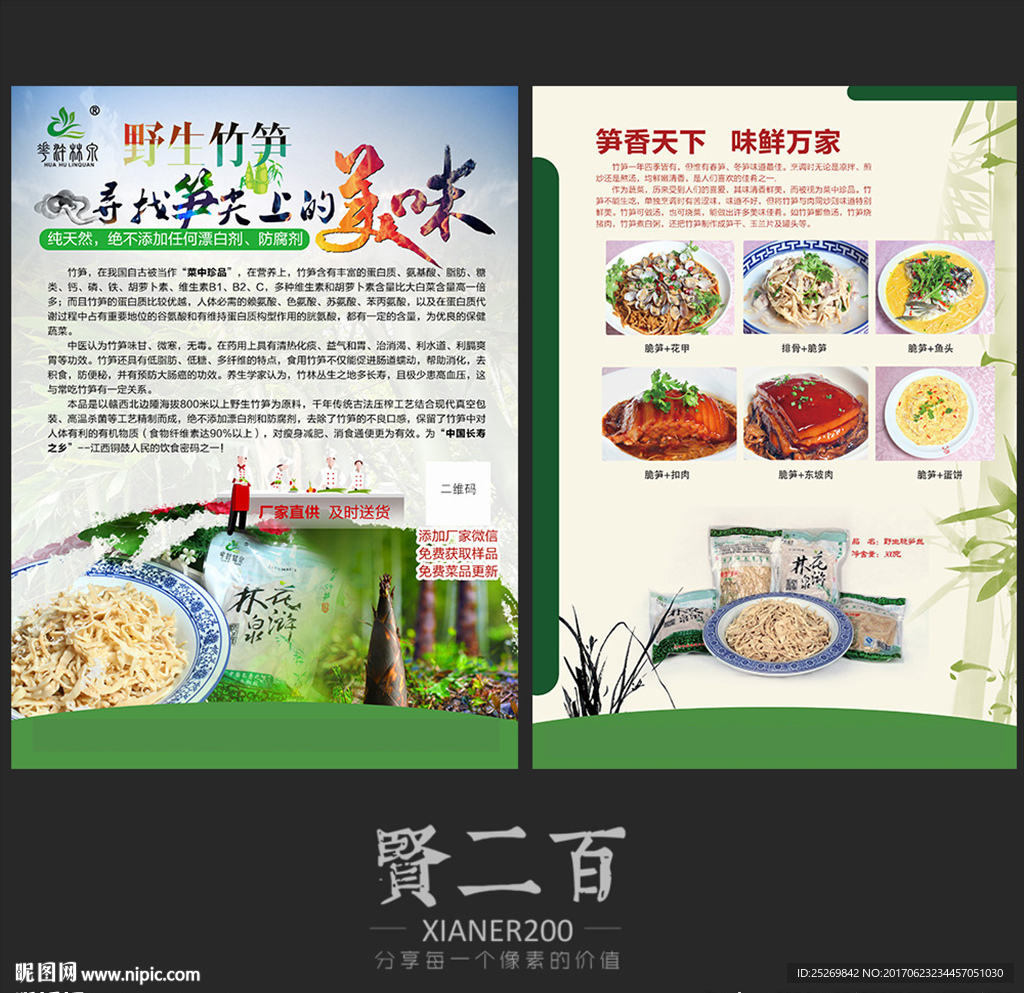 竹笋宣传单页