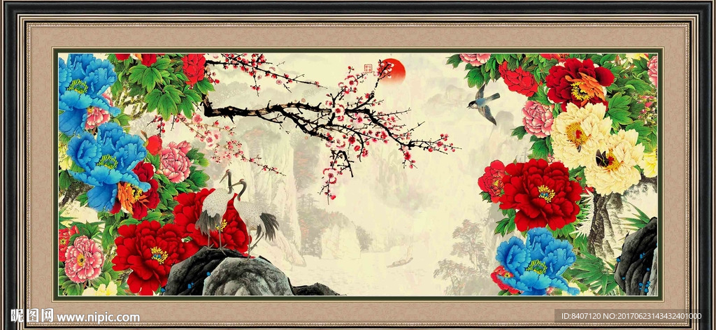 国画牡丹