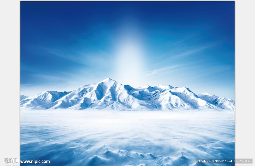 雪山海报背景