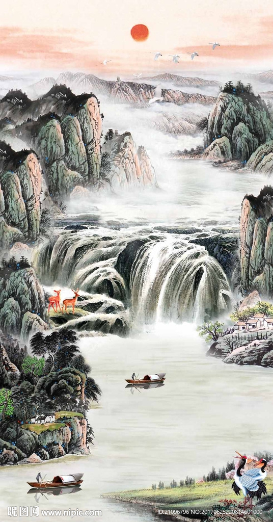 国画玄关山水