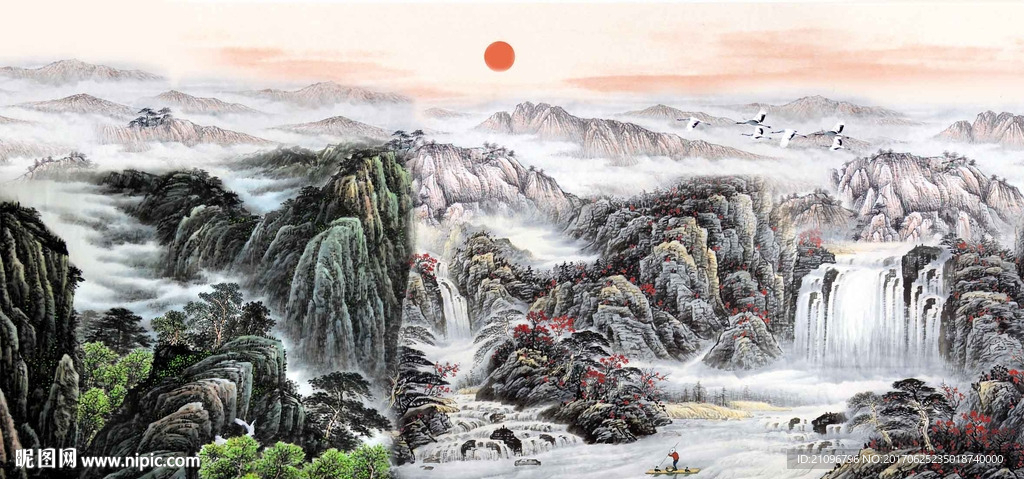 国画背景墙