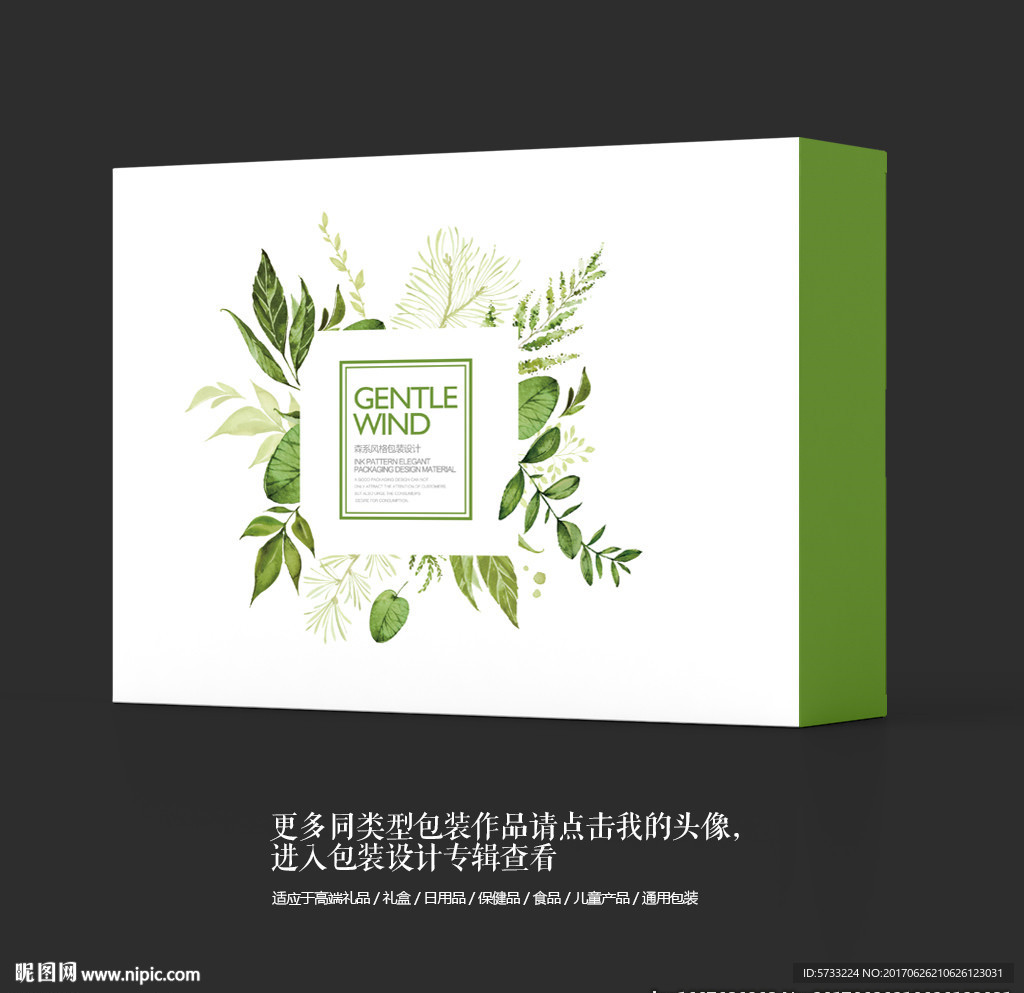绿色食品礼盒包装设计