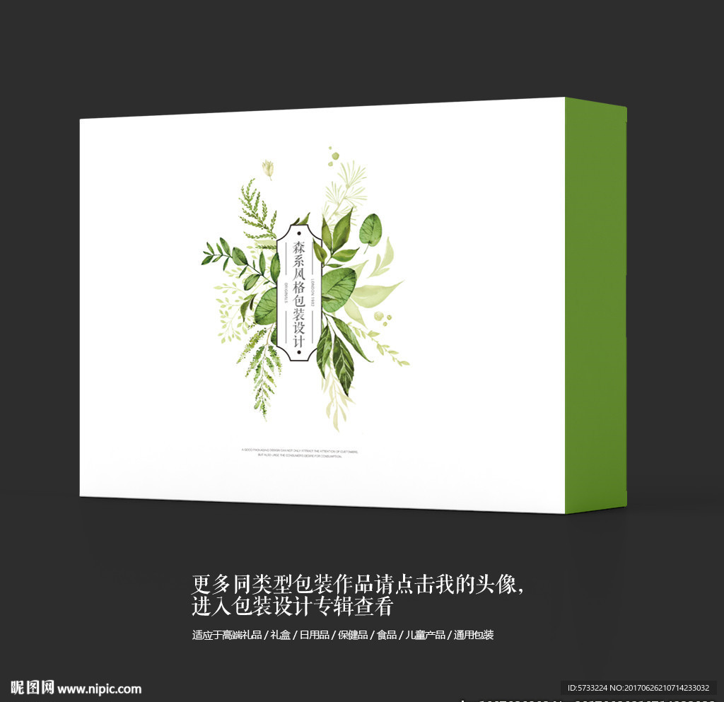 绿色现代商业高档礼盒包装设计