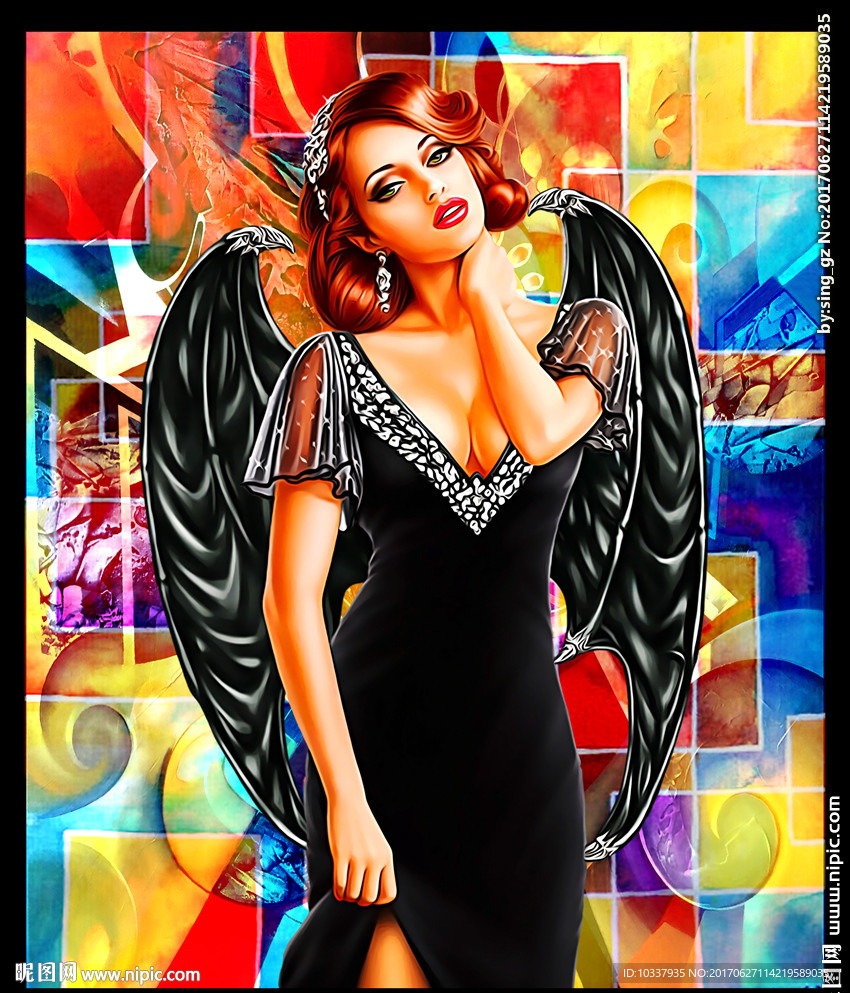 天使少女装饰画