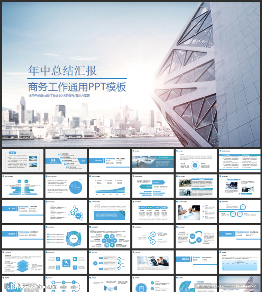年中工作总结汇报PPT