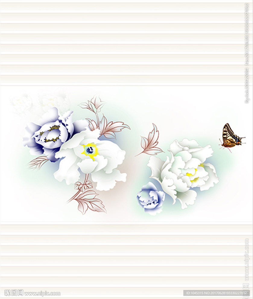 移门 牡丹花