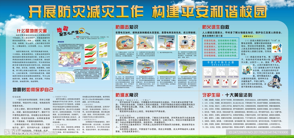 防灾减灾展板