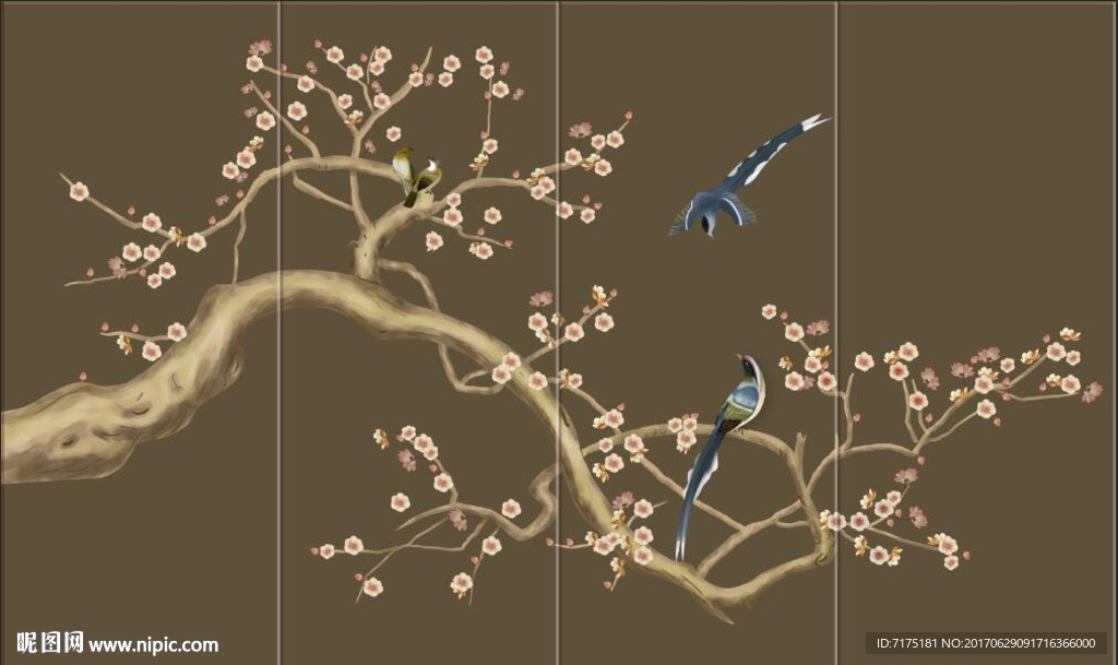 手绘花鸟图