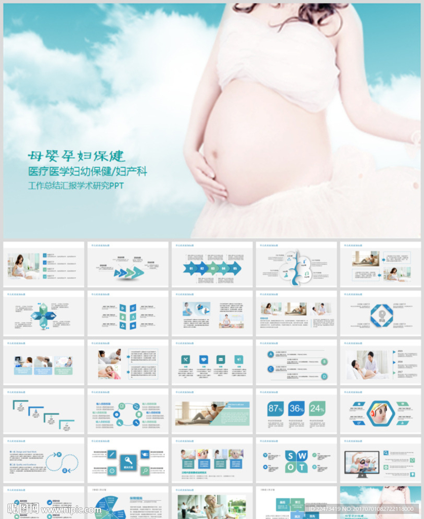 母婴孕婴孕妇宝宝妇幼保健PPT