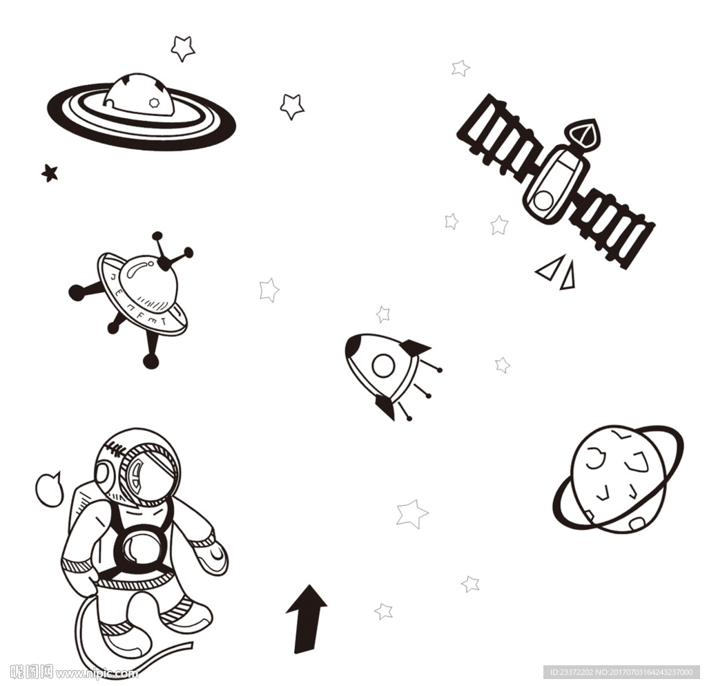 儿童简笔画 简单版宇宙飞船、飞碟的画法大全 肉丁儿童网