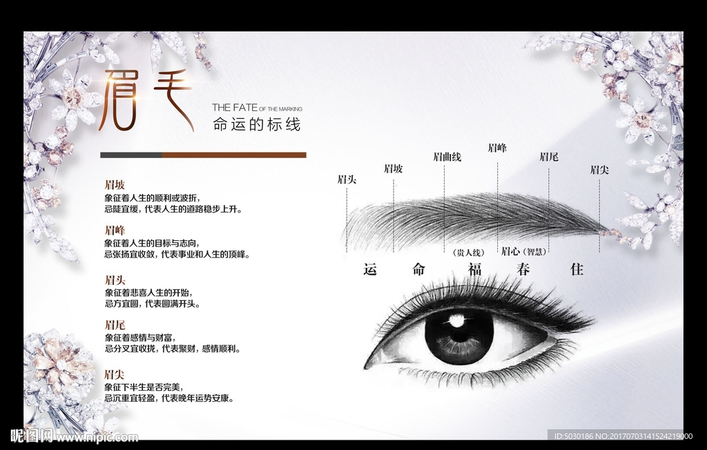 韩式半永久纹绣展板背景墙