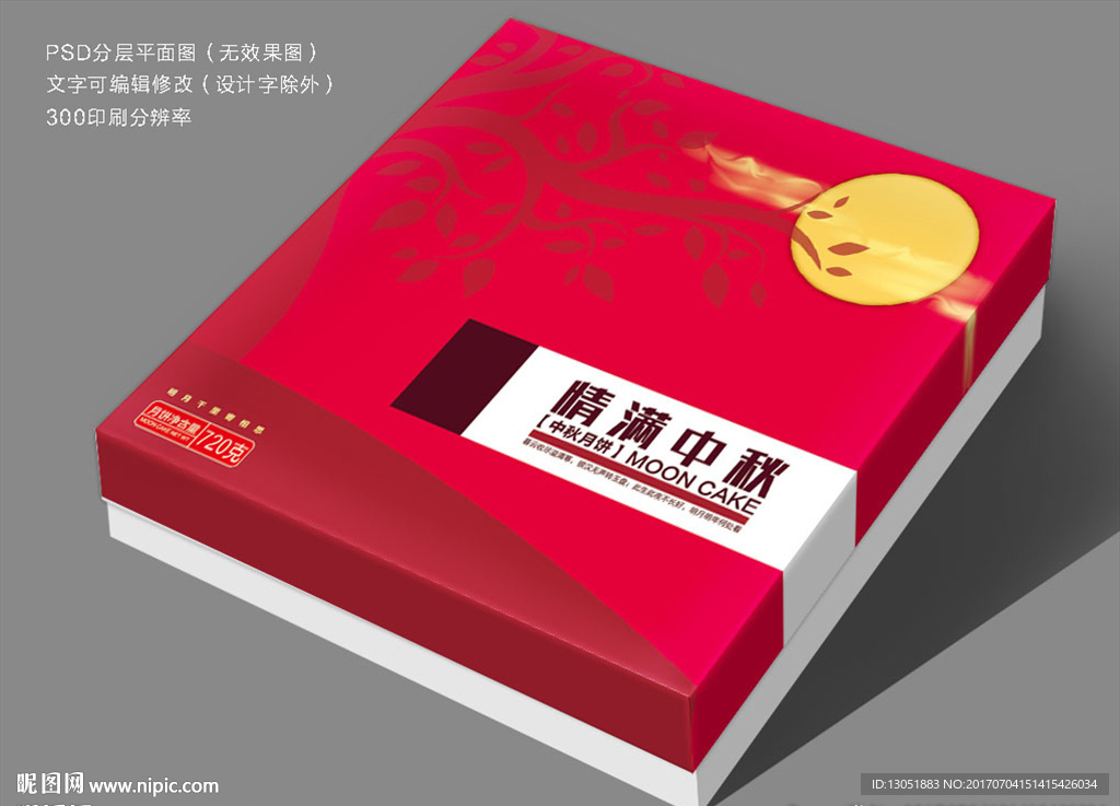 高档月饼盒（展开图）