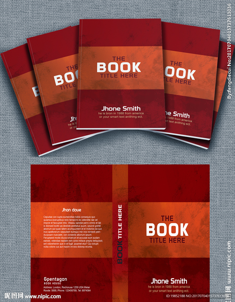 红色书籍封面设计