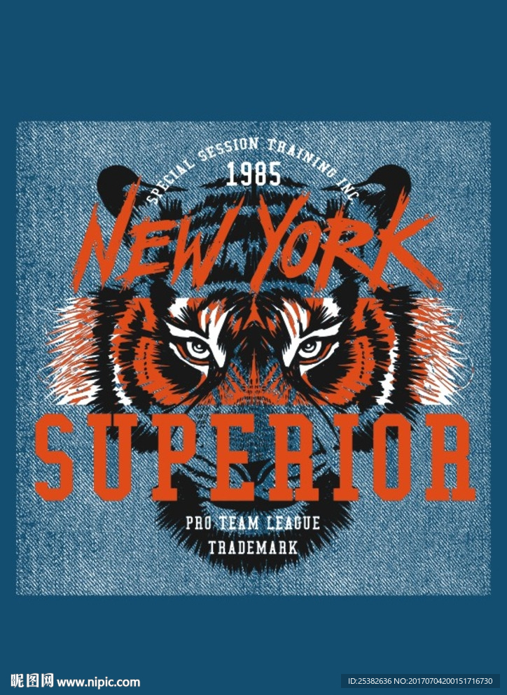 新款T恤印花  老虎印花图案