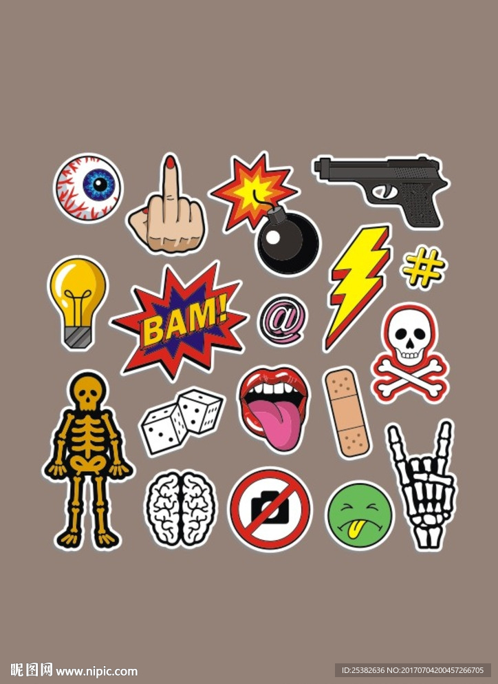 文字图案 文字组合 物品器件