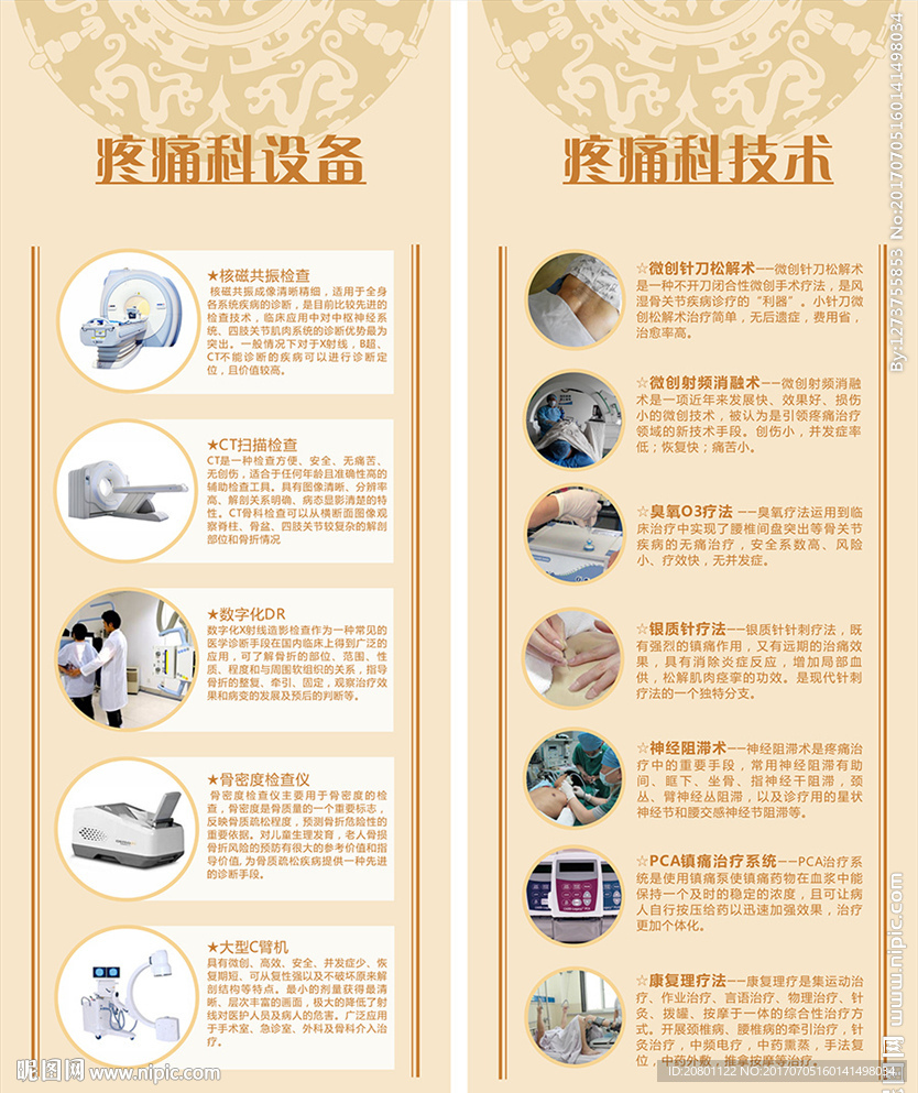 疼痛科技术设备 展板易拉宝