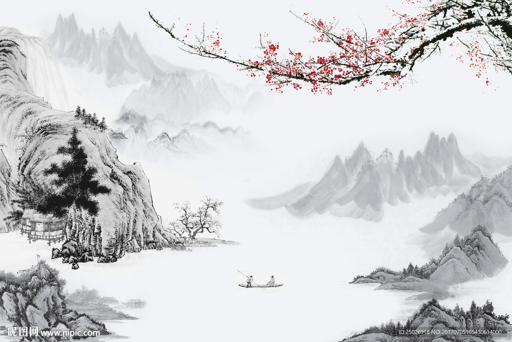 山水 水墨画