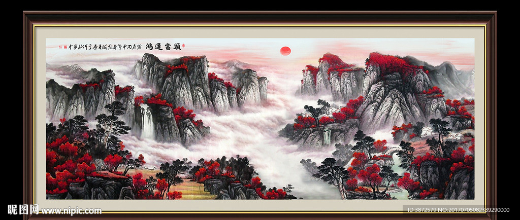 鸿运当头国画