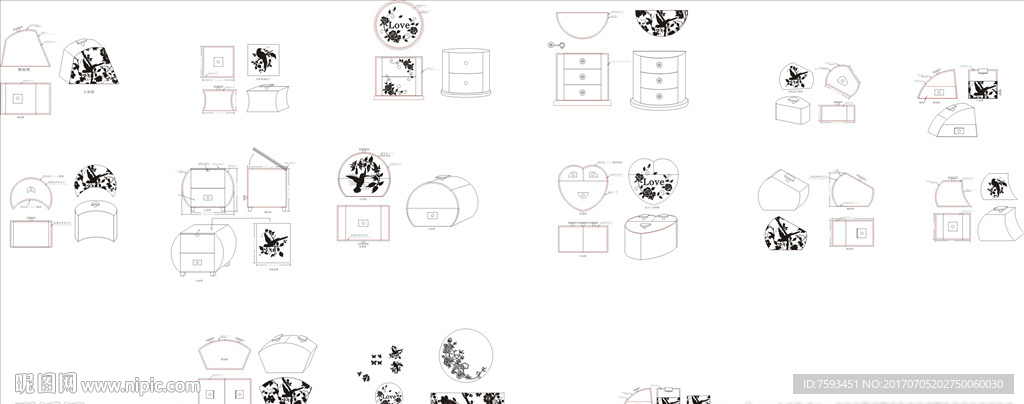 烤弯玻璃珠宝盒