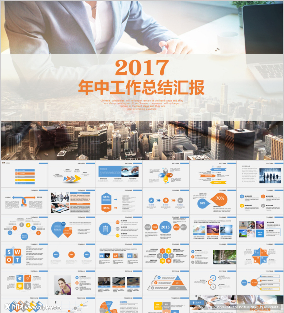 年中工作总结汇报ppt