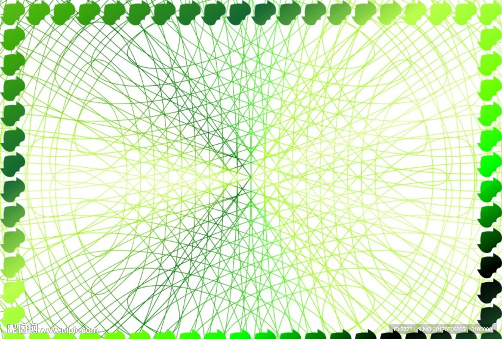 本草绿 许可证书纹