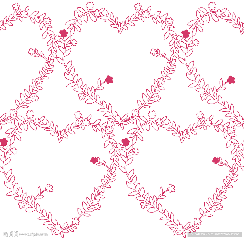 花朵爱心图案